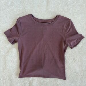 Lululemon Open Tie Back Short Sleeve Spiced Chai‎ No Size XS
